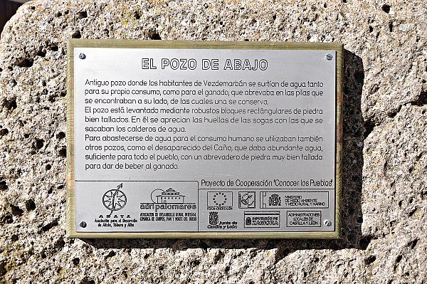 Pozo barrio abajo 4a Vezdemarbán, Pozo de abajo, placa. 4a